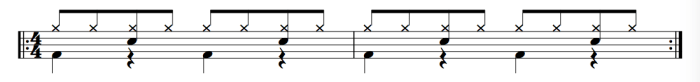 4/4 Basic Rock Beat